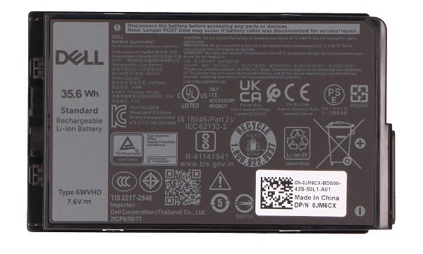 0JM6CX Battery (2 Cells)